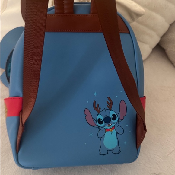 Disney Loungefly Lilo and Stitch Reindeer Backpack.   NWOT - Picture 10 of 12